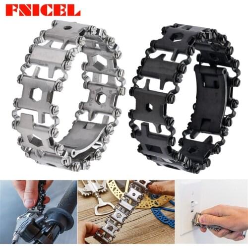 Wearable Tread 3cm 29 In 1 Multi Tool Bracelet Strap Multi-function Screwdriver Outdoor Emergency Kit Field Survival Bracelet