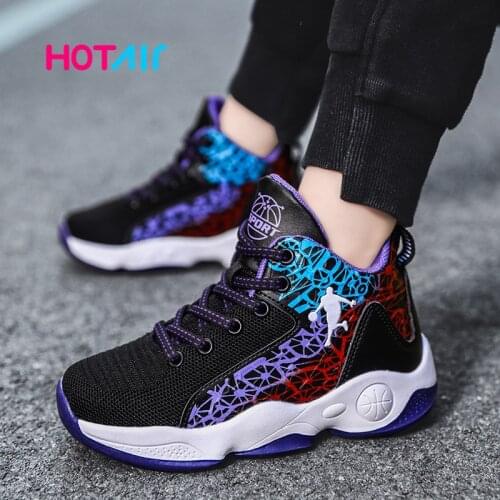2021 Spring New Childrens Basketball Shoes For Boys Non-slip Kids Sport shoes boys sneakers Outdoor Sneakers Boy Trainers