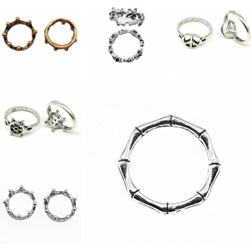 Wecharms bulk charms for jewelry making kit pendant diy jewelry accessories Bamboo Circle Charms