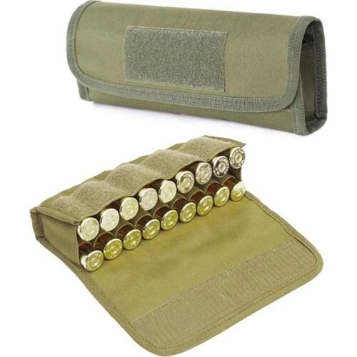 Outdoor Tactical 18 Rounds Bullet Bag Molle Ammo Shell Pouch 12 Gauge Waist Bag Gun Cartridge Holder Bag Hunting Accessories
