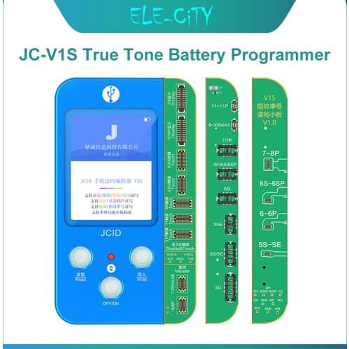 JC V1S For iPhone 8 8Plus X 11 12 Photosensitive Original Color Touch Battery Fingerprint LCD Programmer Dot Matrix X-11 Pro MAX
