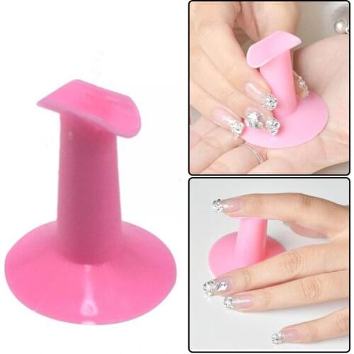1 PCS Finger Stand Portable Plastic Nail Art Practice UV Gel Polish Display Stand Nail Supplies for Professionals