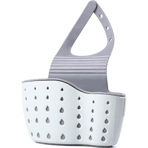 Sink Shelf Soap Sponge Drain Rack Silicone Storage Basket Bag Faucet Holder Adjustable Bathroom Holder Sink Kitchen Accessorie