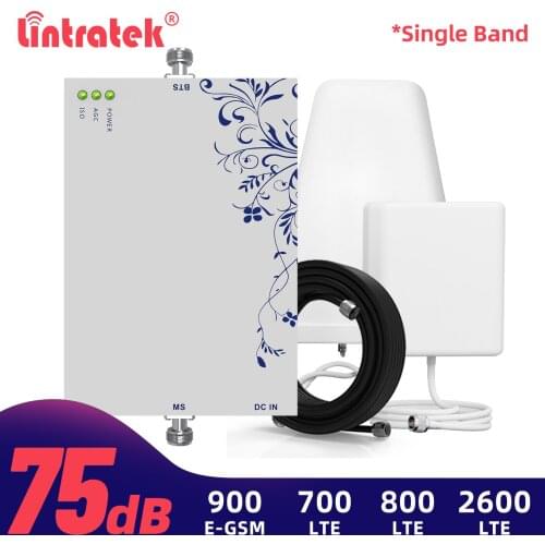 Lintratek GSM 900Mhz signal booster 75dBi AGC&MGC cellphone gsm repeater LTE Band 8 network booster signal amplifier @4.9