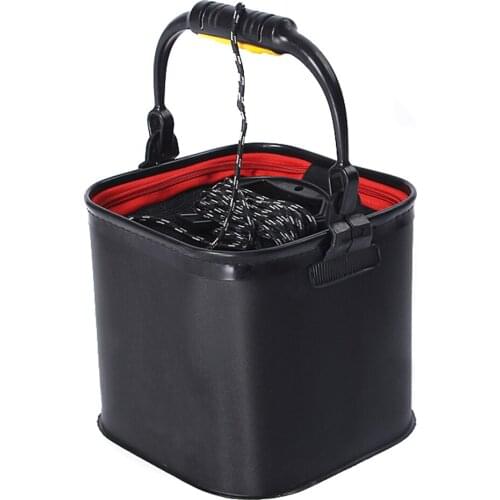 Foldable EVA Fishing Water Bucket Portable Folding Water Storage Basin Fishing Tackle Accessories LA