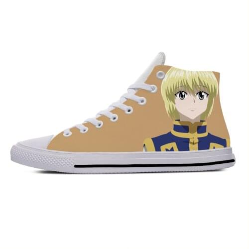 Japanese Anime Manga Kurapika Hunter X Hunter Casual Cloth Shoes High Top Lightweight Breathable 3D Print Men Women Sneakers