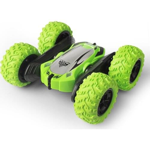 Off road remote control four-wheel drive Stunt Car with cool lights 2.4G double sided stunt car remote control toys