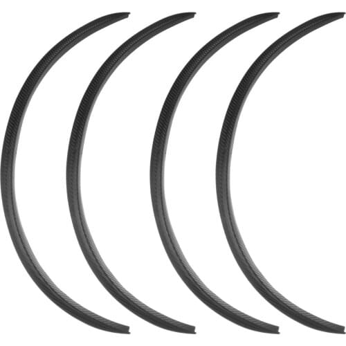 Universal Black Carbon Fiber PVC Wheel Fender Flare Eyebrow Protector Decor