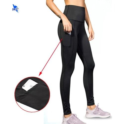 High Waist Compression Yoga Pants with Pockets Women Breathable Quick Dry Stretch Workout Running Leggings Gym Fitness Tights