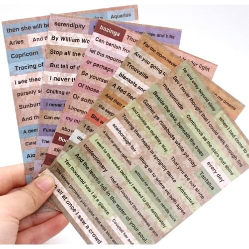 YPP CRAFT 10pcs Words Stickers for Scrapbooking DIY Projects/Photo Album/Card Making Crafts