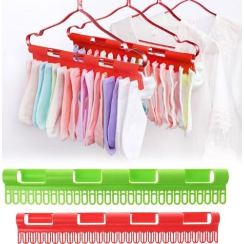 Clothes Socks Finishing Clips Plastic Anti Skid Windproof Storage Rack Hanger