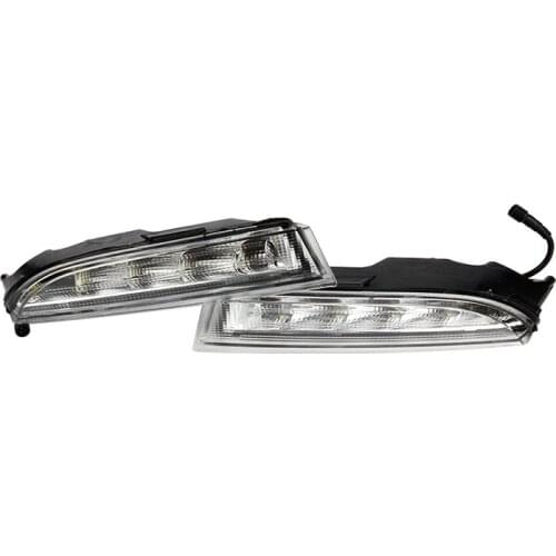 2pcs 12V DRL for VW Scirocco R 2010 2011 2012 2013 2014 LED Daytime Running Light White Turn Signal Light Amber