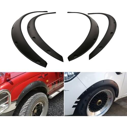 4 Pcs Car Wheel Eyebrow Protector Lip Sticker Trim Fender Flare Anti-Scratch Refit Parts Universal For Ford VW Audi Hyundai Audi