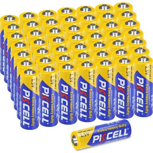 50PCS PKCELL AA battery 1.5V aa Super Heavy Duty Carbon-zinc Batteries aa R6P UM-3 Battery for toys , camera , laser , flashligh