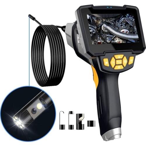 8mm Dual Lens Handheld Industrial Endoscope Camera 4.3 inch Screen IP67 Digital Engine Drain Pipe Inspection Camera