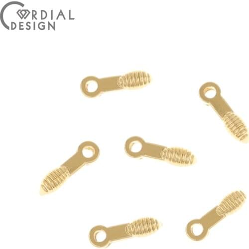 Cordial Design 200Pcs 4*13MM Jewelry Accessories/DIY Charms/Earring Connectors/Screw Shape/Hand Made/Jewelry Findings Components