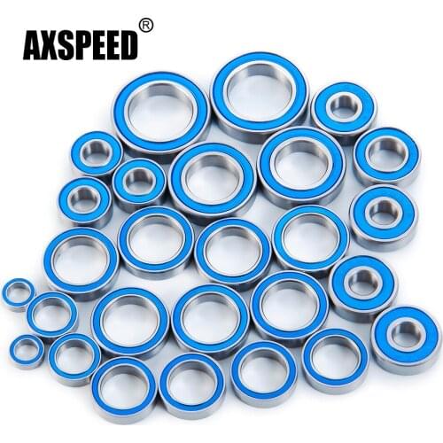 AXSPEED 27Pcs Wheel Hub Sealed Bearing Kit for Traxxas Maxx 4S 1/10 RC Crawler Car Truck Accessories Upgrade Parts
