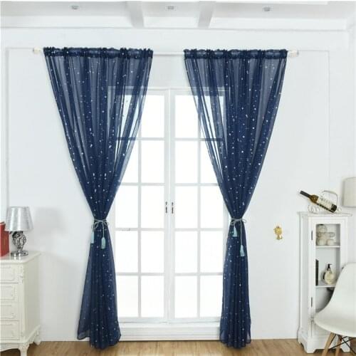 White Star Tulle Curtains Modern Curtains For Living Room Transparent Tulle Curtains Window Drapes Sheer For The Bedroom