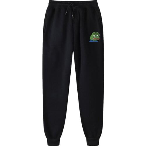 Funny Frog Print Fleece Pants Trousers Women Jogging Streetwear Comfortable Sweatpants Fitness Workout Running Sporting Clothing