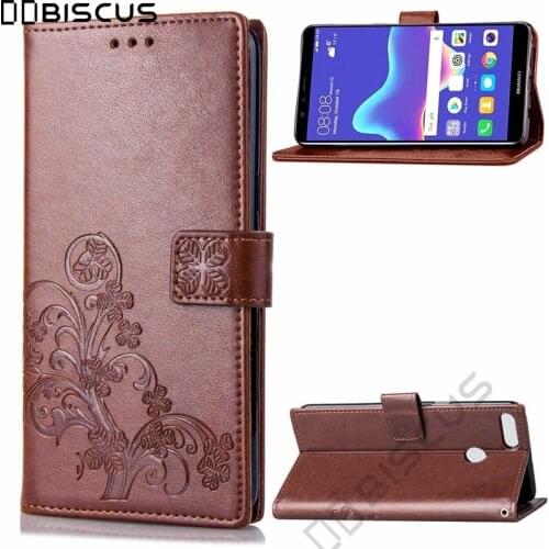 For Huawei Y9 2018 Cover Y 9 2018 FLA-LX1 FLA-AL00 FLA-AL20 Case Retro Leather PU Flip Capa Wallet Soft Silicone Coque Funda