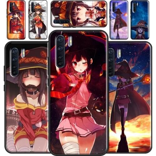 Megumin Konosuba Anime Case For OPPO Reno2 Z Find X3 Pro A3S A5S A15 A52 A72 A83 A91 A93 A5 A9 A31 A53 2020 Cover