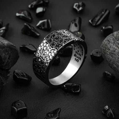 Guaranteed High-quality 925 Sterling Silver MINI ZİRCON ring Jewelry Made in Turkey in a luxurious way for men with gift