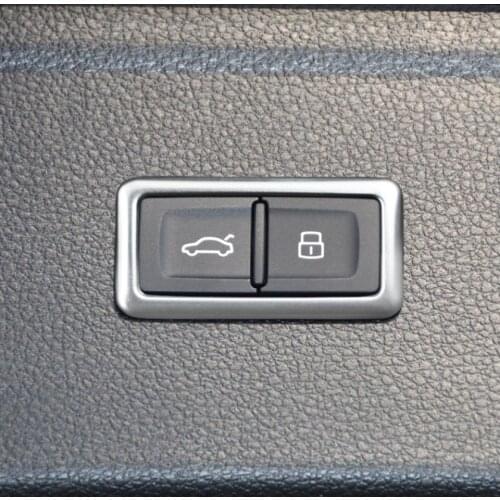 Car Electric Tail Door Switch Button Frame Decoration Decals For Audi Q5 FY 2018 2019 Stainless Steel Interior Accessories