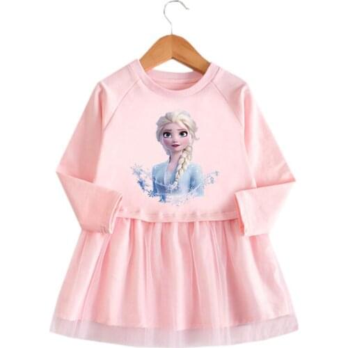 Disney Girl Dresses Summer Brand Baby Kid Clothes Princess Anna Elsa Dress Cosplay Costume Party Children Clothing New Years
