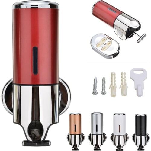 Shampoo Dispenser Containers 500ml Hand Soap Shower Liquid Dispensers Pump Tool For Bathroom Washroom Wall Mounted