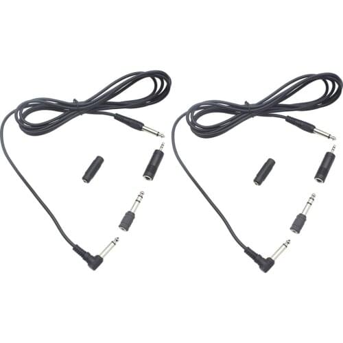 Electric Patch Lead Cord Wire Guitar Amplifier Audio Cable with 3 Connectors