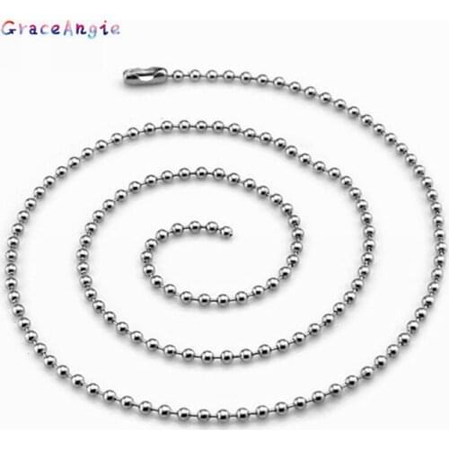 GraceAngie 10Pcs/Pack 70g Stainless Steel Bead Chain Multi-style Long Classic Retro Style For Women Lady