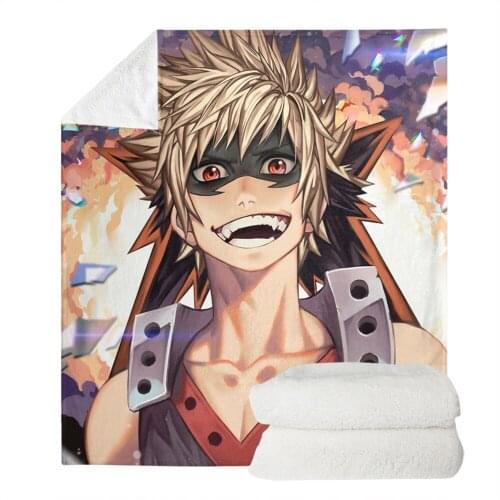 Custom Blanket My Hero Academia 3D Blanket for Beds Printed Anime Flannel Blanket Home Decor Party Throw Blanket Dropshipping