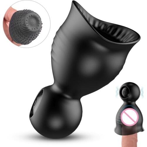 10 Speed Silicone Cock Vibrator Ring Prostate Massager Rechargeable Cockring For Men Long Lasting Enlargement Penis Ring Usb