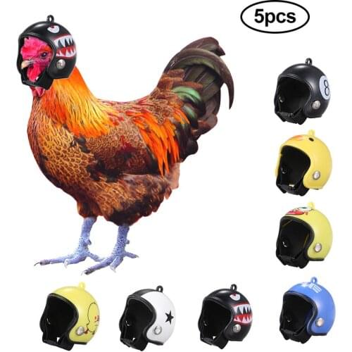 Chicken Helmet Creative Cute Bird Hat Headgear Adjustable Size Small Pet Hard Protection Head for Chicken Duck Bird Poultry