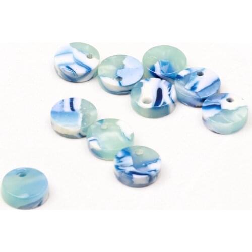 Leopard Print,Tortoise Shell Earring Charm,Acetate Acrylic Beads,Circle Shaped,Boho,Earring Parts,Ohrringe finding,9mm-ACE271