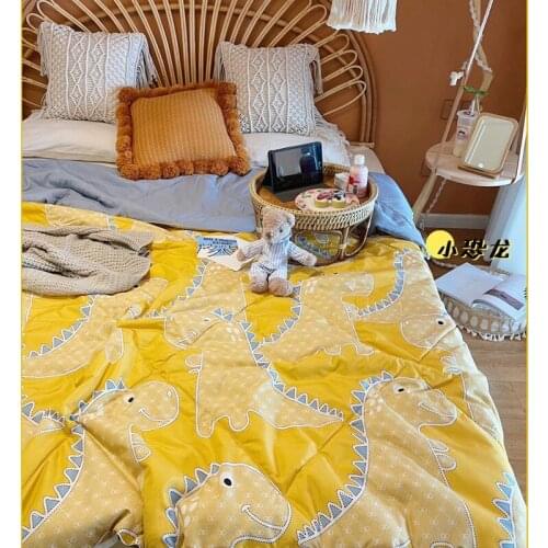 Modal Fiber Filled Home Antibacterial Single Double Air Conditioner Thin Quilt Summer Cool Washable Cotton