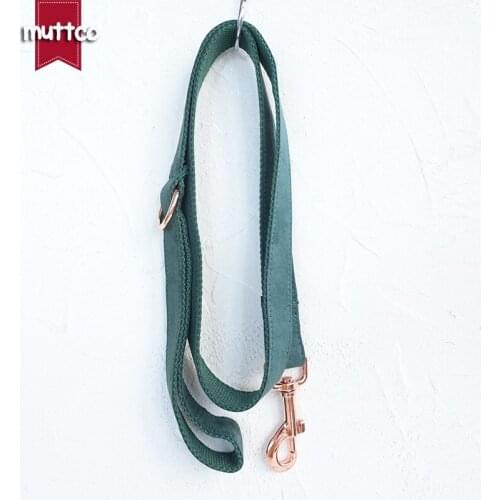 MUTTCO retailing high quality collar THE GREEN DAY design dog leash 5 sizes UDC019M
