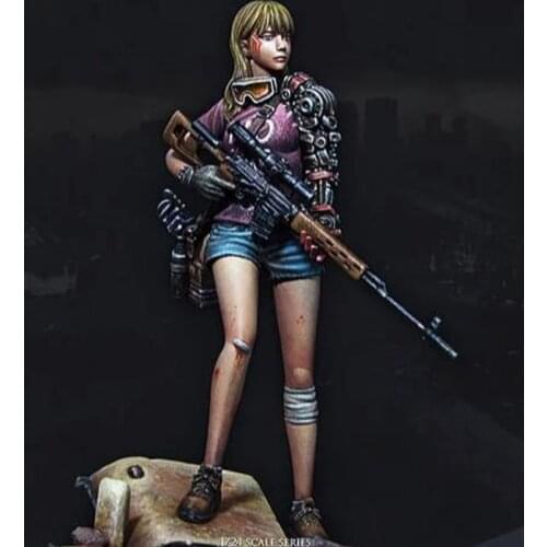 1/24 Scale Assembly Resin Figure kit Female Sniper