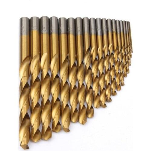 2015 Top Fashion Woodworking Tools Hand Drill 3 Sets/lot _ 19pcs 1-10mm Hss Titanium Coated Twist Drill Bit Set Straight Shank