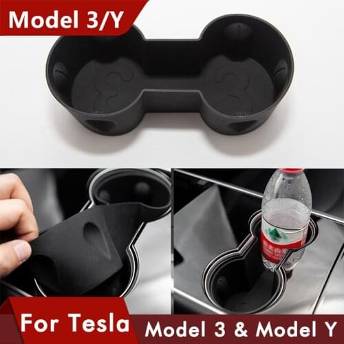 New Car Water Cup Holder For Tesla Model 3 Accessories Center Water Proof Car Coasters For Tesla Model Y Car Model3 accessories