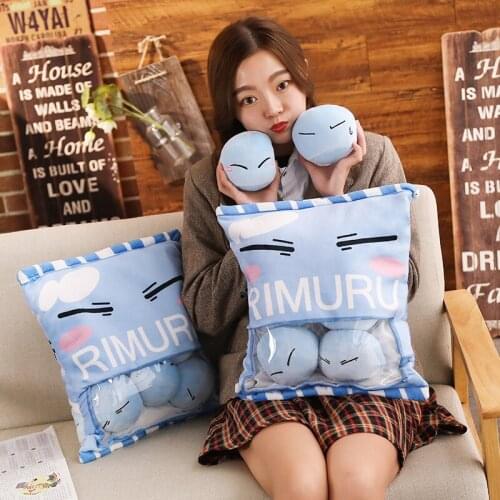 Cos Plush Dolls Animation Comic Game I Got Reincarnated as a Slim / Dinosaur Peas Plush hold Pillow Cushion Children Toys mkd2