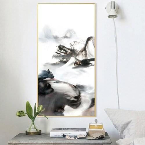 Chinese Abstract Landscape Posters and Prints on Canvas Wall Art Painting Pictures for Living Room Cuadros Home Decor No Frame