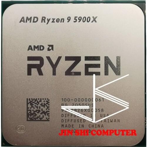 AMD Ryzen 9 5900X R9 5900X 3.7 GHz Twelve-Core 24-Thread CPU Processor 7NM L3=64M 100-000000061 Socket AM4