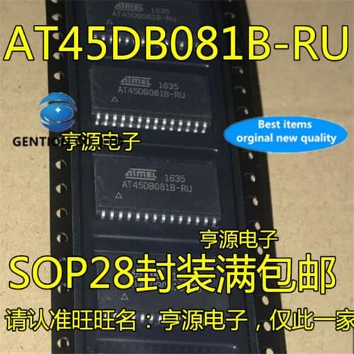 10Pcs AT45DB081B AT45DB081B-RU AT45DB081 SOP28 Burnable programmable memory IC in stock 100% new and original