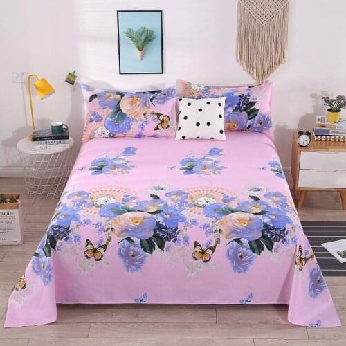 Bed Sheet 1 pcs Decor Summer 100% Cotton Bed Sheets Home Textile Para Bed Sheet New Pattern Protector Bed Coverlet 2021