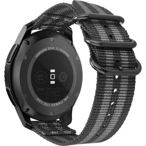 20mm 22mm watch strap for Huwei Watch gt 2 Galaxy Watch 46mm 42mm Gear S3 Frontier Classic Nylon Band for samsung active2 correa