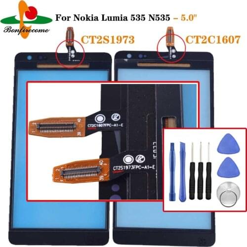 For Nokia Microsoft Lumia 535 N535 CT2S1973 CT2C1607 Touch Screen Sensor Panel LCD Display Glass Digitizer Replacement