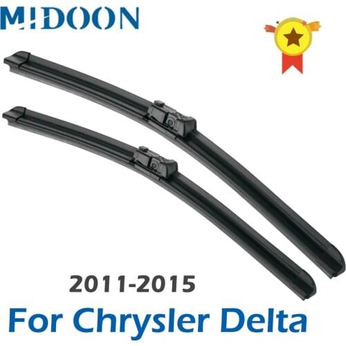 MIDOON Wiper Blades for Chrysler Delta Fit Push Button Arms 2011 2012 2013 2014 2015