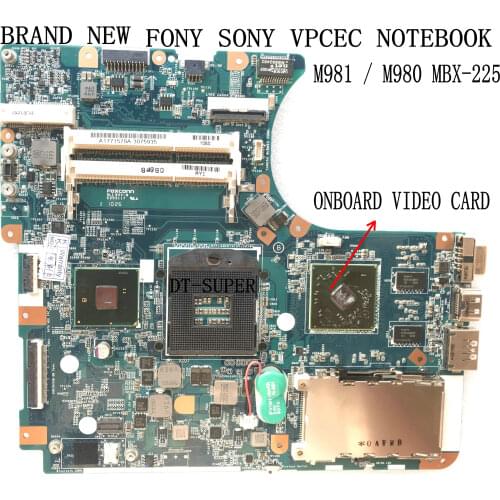 FAST SHIPPING.100% NEW , A1771579A MBX-225 ,LAPTOP MOTHERBOARD, M980 REV : 1.1 For SONY VPCEC SERIES (PERFECT WORKING)