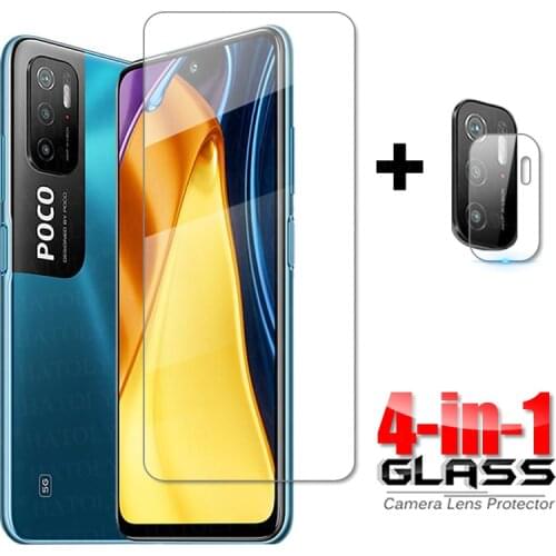 Glass on Poco M3 Pro 5G Full Clear Tempered Glass For Xiaomi Poco M3 Pro 5G Camera Screen Protector Poco M3 Pro 5G Lens Glass